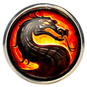 Bassin and Brown Dragon Cufflinks - Black/Gold/Red