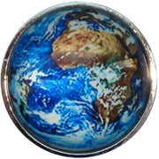 Bassin and Brown Earth Key Ring - Blue/Green
