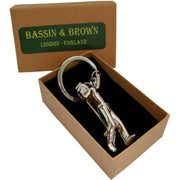 Bassin and Brown Golfer Key Ring - Silver