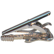 Bassin and Brown Guitar Tie Bar - Silver