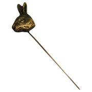 Bassin and Brown Hare Jack Lapel Pin - Antique Bronze