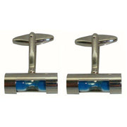 Bassin and Brown Hourglass Cufflinks - Blue/Silver