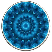 Bassin and Brown Kaleidoscope Flower Key Ring - Blue