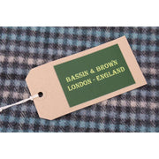 Bassin and Brown Keegan Checked Wool Scarf  - Blue/Grey/White