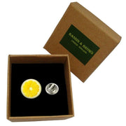 Bassin and Brown Lemon Lapel Pin - Yellow