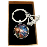 Bassin and Brown Nebula Key Ring - Blue/Brown/Green/White