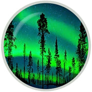 Bassin and Brown Northern Lights and Pine Tree Cufflinks - Green/Blue