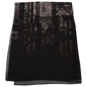 Bassin and Brown Pagoda Floral Wool Scarf  - Black/Grey