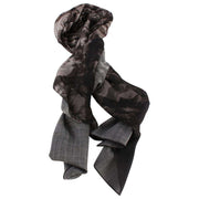 Bassin and Brown Pagoda Floral Wool Scarf  - Black/Grey