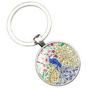 Bassin and Brown Peacock Tree Key Ring - Beige/Blue/Green/Red