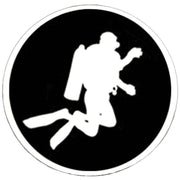 Bassin and Brown Scuba Diver Key Ring - Black/White