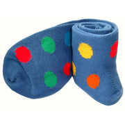Bassin and Brown Spotted Midcalf Socks - Blue/Multi-colour