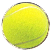 Bassin and Brown Tennis Ball Cufflinks - Yellow