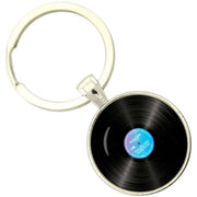 Bassin and Brown Vinyl Disc Key Ring -  Black/Blue