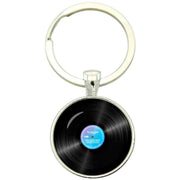 Bassin and Brown Vinyl Disc Key Ring -  Black/Blue