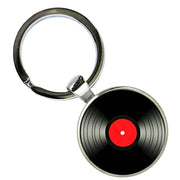 Bassin and Brown Vinyl Disc Key Ring - Red/Black