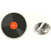 Bassin and Brown Vinyl Disc Lapel Pin - Black