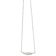 Beginnings Small Feather Necklace - Silver