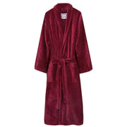 Bown of London Baroness Plain Velour Dressing Gown - Burgundy