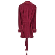Bown of London Howard Luxury Cotton Short Velvet Smoking Jacket - Burgundy