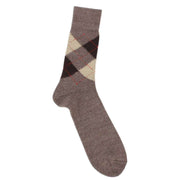 Burlington Preston Argyle Socks - Brown/Sand