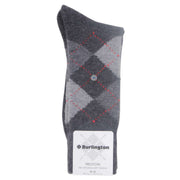 Burlington Preston Argyle Socks - Dark Grey/Light Grey