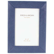 Byron and Brown Florence Slim Classic Leather Photo Frame 6x4 - Blue