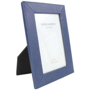 Byron and Brown Florence Slim Classic Leather Photo Frame 6x4 - Blue