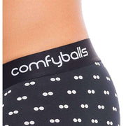 Comfyballs Cotton Long Boxer - Black/White