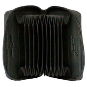 David Aster RFID Zipper Concertina Card Case - Black