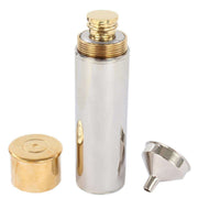 David Van Hagen 2-Tone Gun Cartridge 3 oz Hip Flask - Silver/Gold