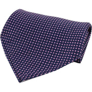 David Van Hagen Box Pattern Silk Pocket Square - Navy/Pink