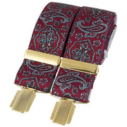 David Van Hagen Classic Paisley Fashion Brace - Red