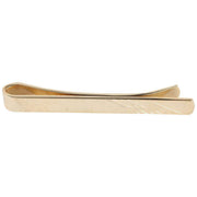 David Van Hagen Diagonal Lined End Tie Slide - Gold