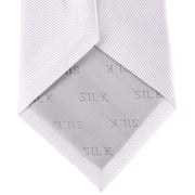 David Van Hagen Diagonal Ribbed Tie - White