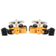 David Van Hagen Dumper Truck Cufflinks - Yellow