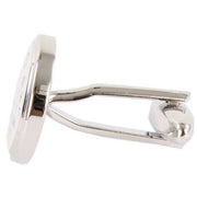 David Van Hagen Eye Test Round Cufflinks - White/Black