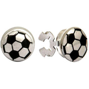 David Van Hagen Football Button Covers - Black/Silver