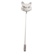 David Van Hagen Fox Head Lapel Pin - Silver