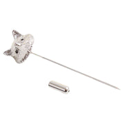 David Van Hagen Fox Head Lapel Pin - Silver