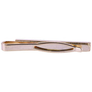 David Van Hagen Full Mother of Pearl Tie Slide - Pearl/Gold