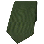 David Van Hagen Horizontal Ribbed Polyester Tie - Racing Green