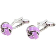 David Van Hagen Knot Cufflinks - Purple