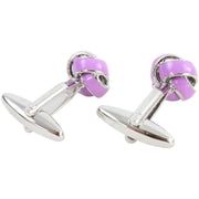 David Van Hagen Knot Cufflinks - Purple