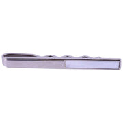 David Van Hagen Mother of Pearl Tie Slide - Silver
