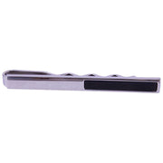 David Van Hagen Onyx Tie Slide - Silver