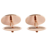 David Van Hagen Oval Cufflinks - Rose Gold
