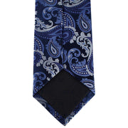 David Van Hagen Paisley Tie - Navy/Blue/Silver