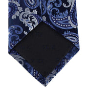 David Van Hagen Paisley Tie - Navy/Blue/Silver