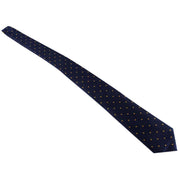 David Van Hagen Polka Dot Tie - Navy/Gold